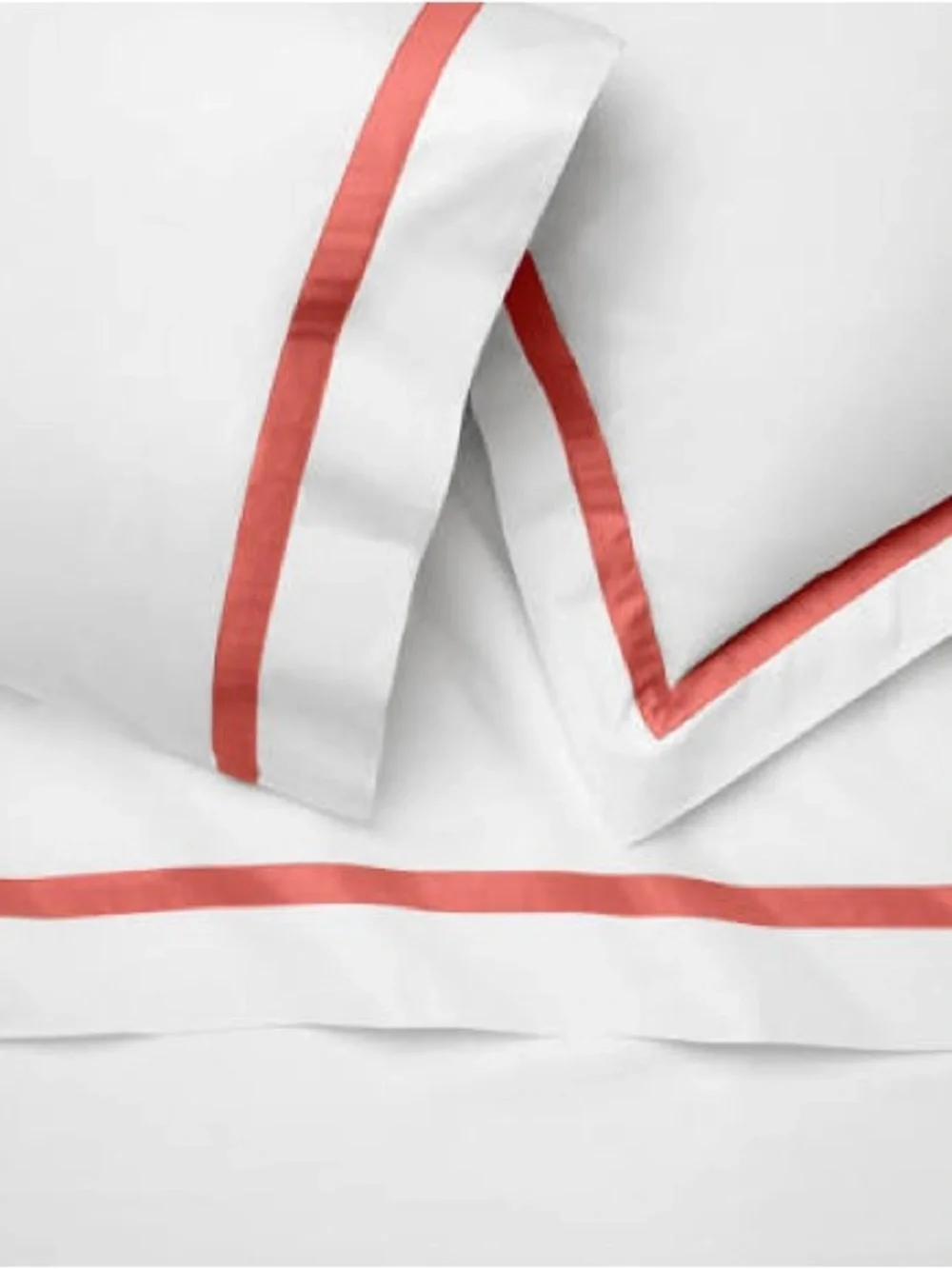 Notte by Bellino Fine Linens Coral Egyptian Cotton Queen Duvet Cover Sham Set